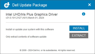 Intel UHD Graphics drivers version 31.0.101.2127