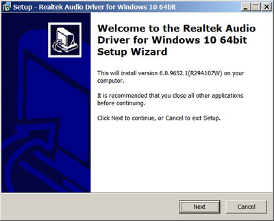 Realtek High Definition Audio Driver 6.0.9652.1 WHQL