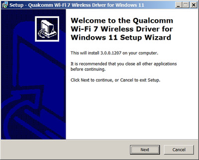 Qualcomm WCN7851 Wi-Fi 7 / Bluetooth Adapter drivers 3.0.0.1207