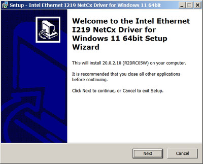Intel Ethernet Connection I219-LM drivers 20.0.2.10