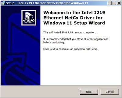 Intel Ethernet Connection I219-LM drivers 20.0.2.19