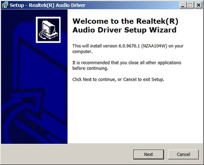 Realtek High Definition Audio drivers 6.0.9670.1 WHQL