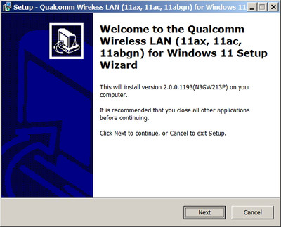 Qualcomm WCN685x WiFi 6E WLAN drivers 2.0.0.1193